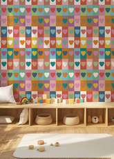 Papel de Parede Infantil - Coração Emoldurado